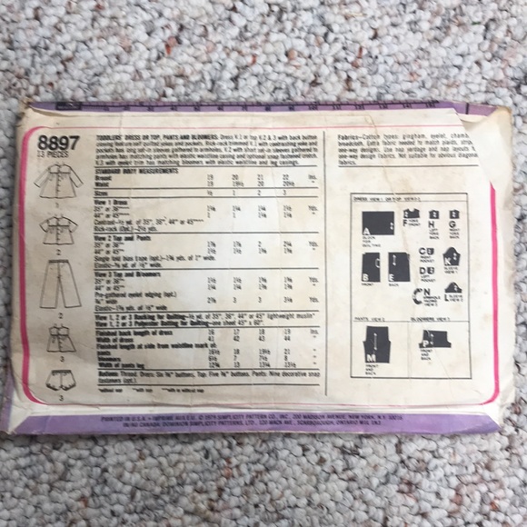 Vintage kids patterns -size 1/2-1 (toddler) - Picture 5 of 13